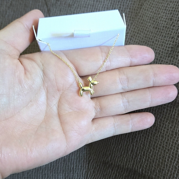✨️HP✨️ Rachel Zoe Gold💛 Stationary Balloon🎈Dog🐕 Pendant Necklace - NIB - Picture 3 of 15